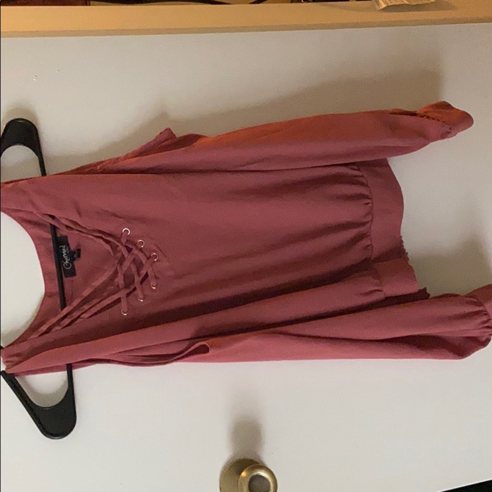Off the shoulder long sleeve Blouse